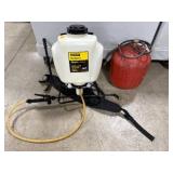 Stanley Backpack Sprayer and Red Compressed Tank