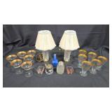 Glassware, Lamps, and Decorative Items