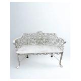 White Cast Aluminum Garden Bench