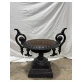 Cast Iron Garden Urn with Decorative Handles