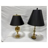 Brass Lamps With Black Shades