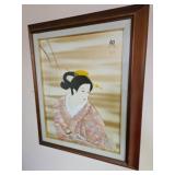 Framed Japanese-Style Female Portrait