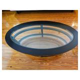 Glass-Top Black Coffee Table and End Tables