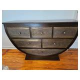 Semi-Circle Wood Chest w/ 7 Drawers
