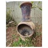 Terracotta Chiminea With Distressed Finish