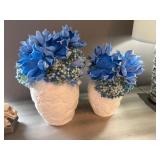 Two Potted Flower Arrangements