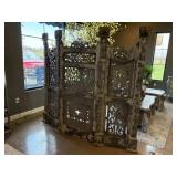 One Decorative Wooden Bifold Screen, 90ï¿½79 Inches