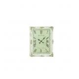 White Wooden Scroll Carved Decorative Clock