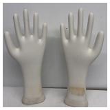 Glove molds vintage ceramic glove molds