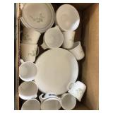 Corning ware  dishes large group of 57 pieces