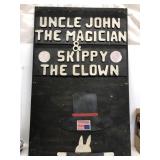 Vintage magicians wooden sign