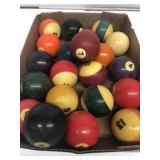 Pool table balls group of pool balls
