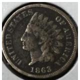 1863 Indianhead penny