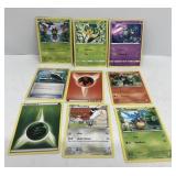 Pokémon cards group of 9