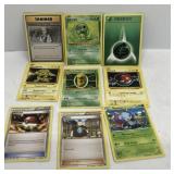 Pokémon cards nine different cards