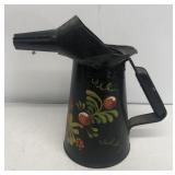 Galvanized painted water pitcher