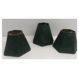 5 Green lamp shades