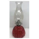 Red glass oil lantern