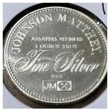 Silver 1 ounce silver Johnson MATTHEY coin