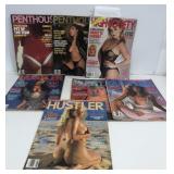 Vintage girlie magazines hustler, penthouse