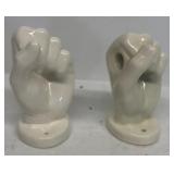 Nancy funk pair of towel holder fists