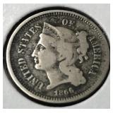 1866 3 cent nickel