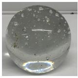 Clear round paper weight