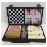 Game set with carrying case Jess, cards, Dominos
