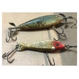 Vintage wooden fishing lures