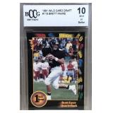 1991 Brett Favre wild card draft card grade of a