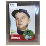 Don Zimmer 1963 Topps  baseball card