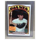 Dave Kingman 1972 rookie Topps  baseball card