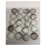 20- Various dates silver Roosevelt dimes