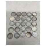 25- Silver Roosevelt dimes various dates