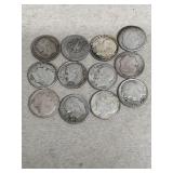 12- Silver Roosevelt dimes various dates