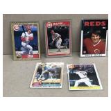 Pete rose baseball card group