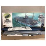 USS forrestal super carrier model kit