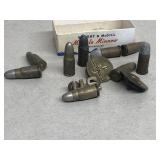 Bullets and military pins