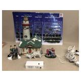 Lemax 1992 winter scene set deer lights up