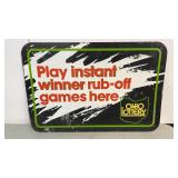 Ohio Lottery Metal Sign
