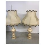 Marble lamps with shades