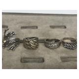 4-Sterling silver rings