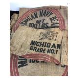 Michigan navy bean railroad car seed bags