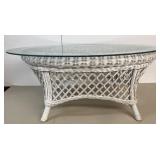 Wicker coffee table
