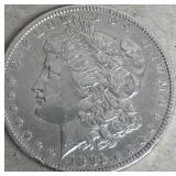 1891 O Morgan silver dollar