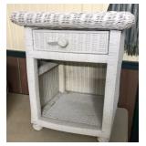 Wicker stand with single drawer