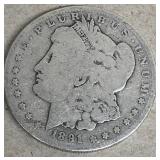1891 O Silver dollar