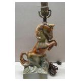 Pottery Horse Lamp (Vintage)