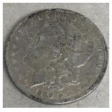 1889 O Morgan silver dollar