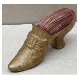 Antique Metal Slipper Pin Cushion
